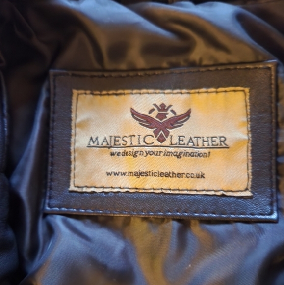 Black Quilted Real Leather Jacket Size M - Picture 10 of 11